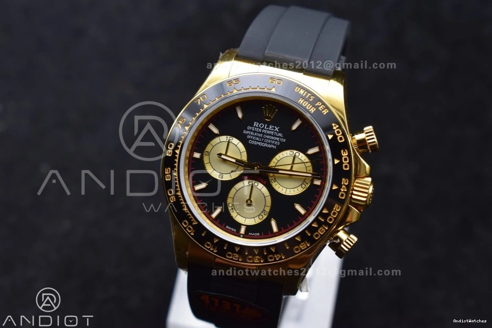 (Weighted) YG Sophisticated 126518 1:1 V6 QF Daytona on Strap Black Oysterflex Dial Best SH4131 Edition 807 1030